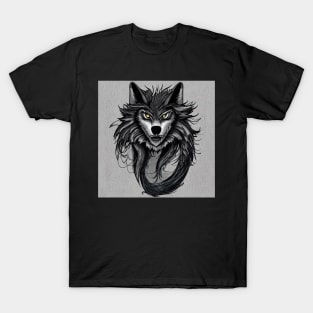 Killer Alpha Wolf Illustration T-Shirt